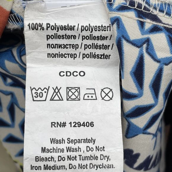 Venus Halter Mini Dress Women’s Small Cream Multicolored Geometric Sleeveless - Picture 6 of 16